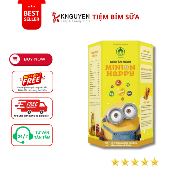 Siro Ăn ngon Minion Happy 5 in 1 (30 gói) 