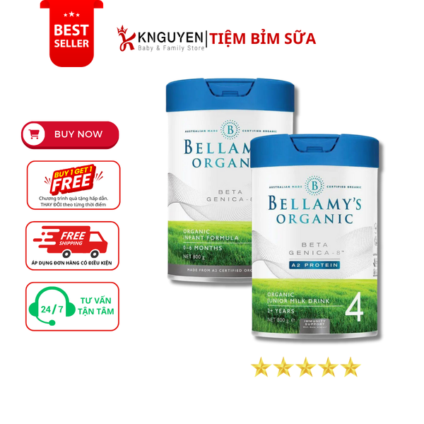  Sữa Công Thức Hữu Cơ Bellamy's  Organic Beta Genica-8 (800g) 