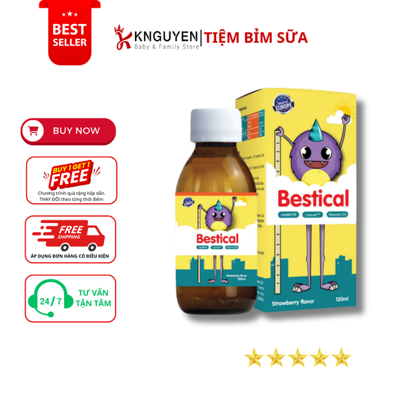  Canxi sinh học + D3K2 Bestical 120ml 