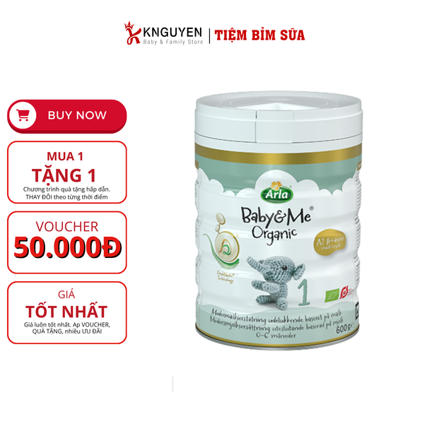  Sữa Arla Baby&Me Organic A2 (600g) 