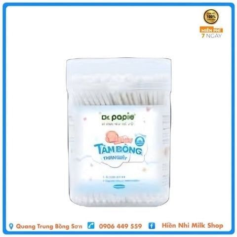  Tăm bông thân giấy Dr.Papie - 200 que 