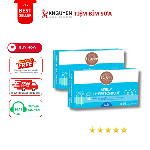  Nước muối Gifrer tép xanh (20 ống) Pháp 