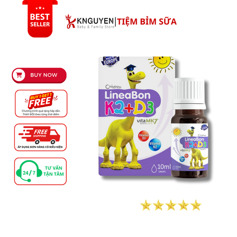  Vitamin Lineabon K2+D3  Tăng Trưởng Chiều Cao 