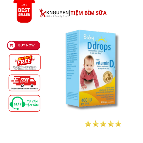  Vitamin D Drop 400iu cho bé 