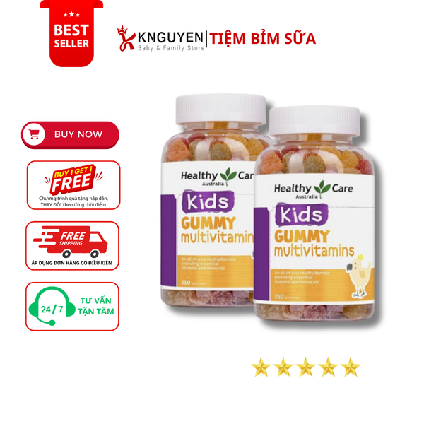  Kẹo dẻo bổ sung vitamin tổng hợp Healthy Care 250 viên 