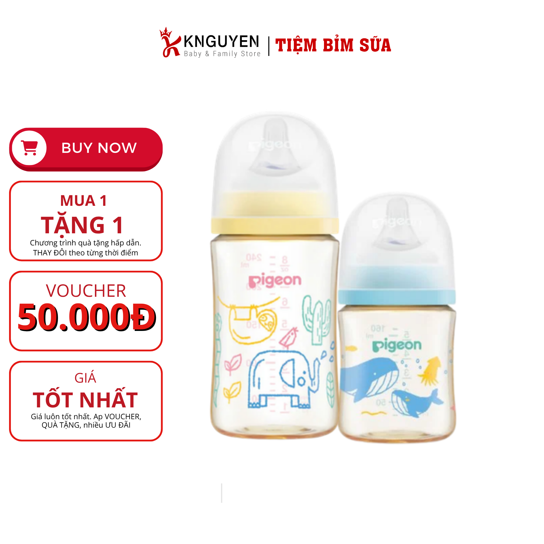  Bình sữa PPSU Softouch Baby Friendly World Pigeon 