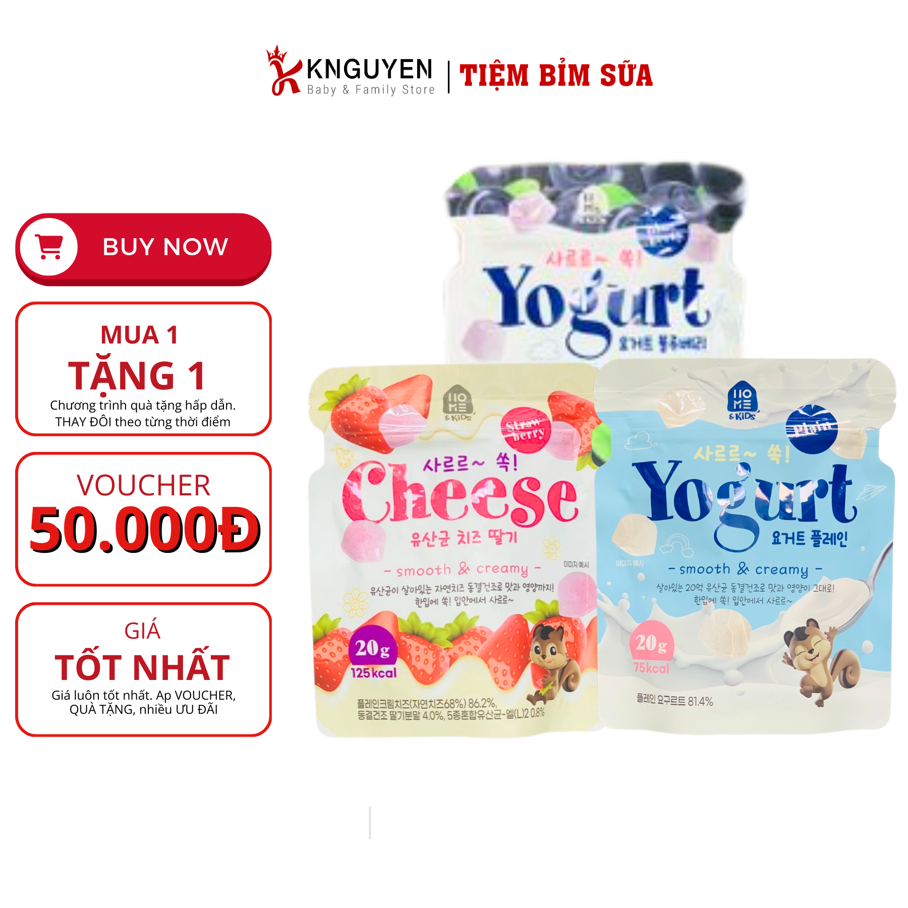  Sữa chua khô HOME & KIDS 20g (6M+) 