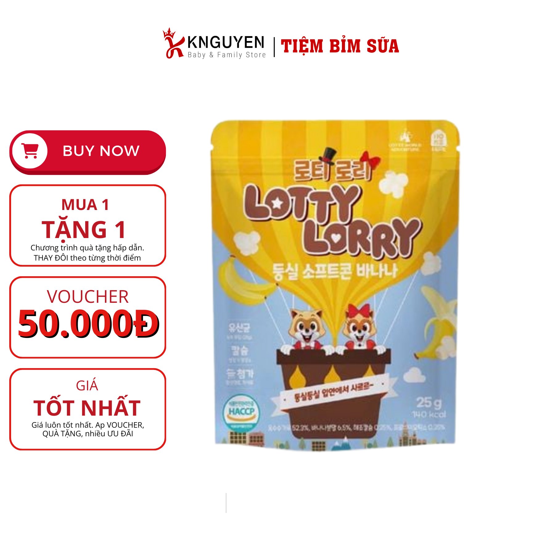  [7m+]Bánh Bỏng Lotty Lorry (25g) 