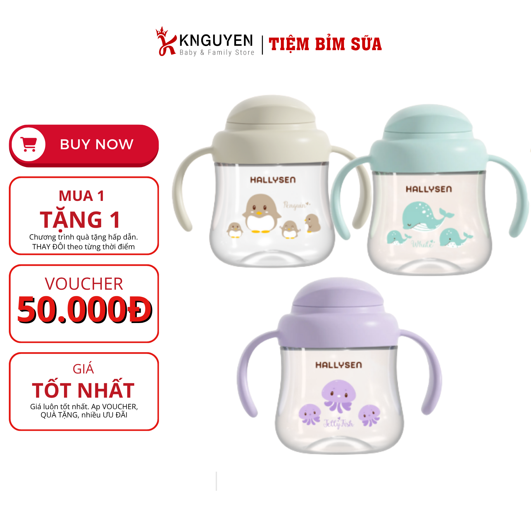  Cốc tập hút Hallysen 6m+ 