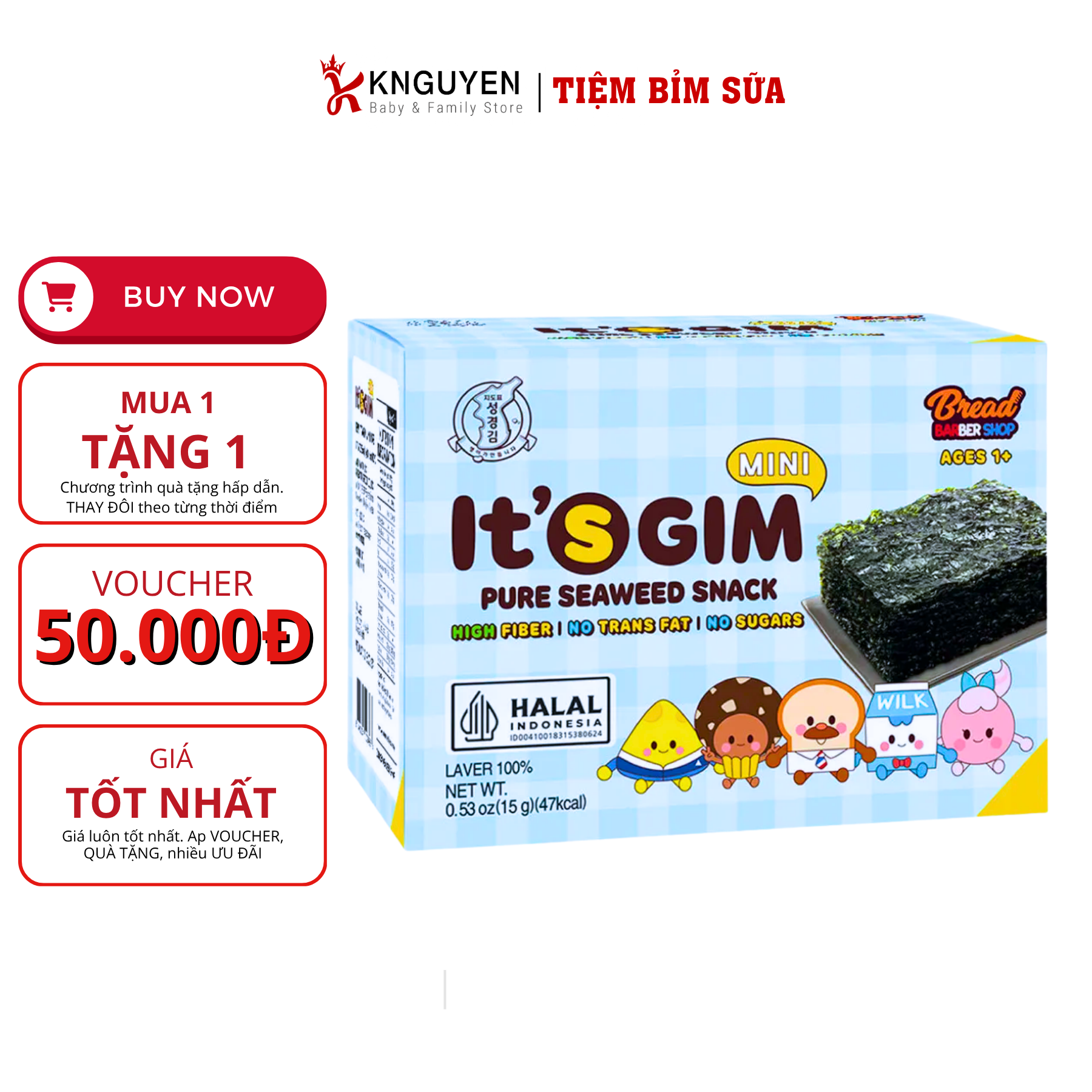  [8M+] Rong biển It's Gim - tách muối tách dầu 