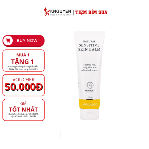  [0m+] Kem rau má dưỡng viêm da cơ địa MooGoo ( 120g) 