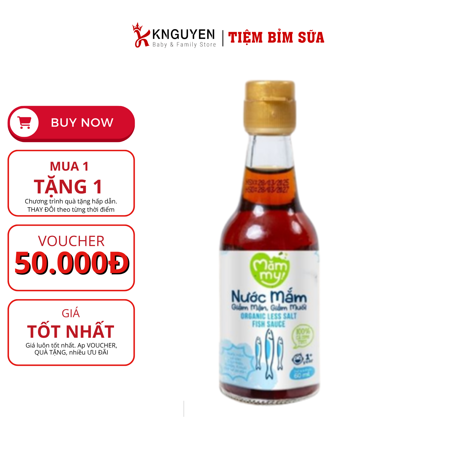  Nước mắm giảm mặn,giảm muối Mămmy (60ml) 