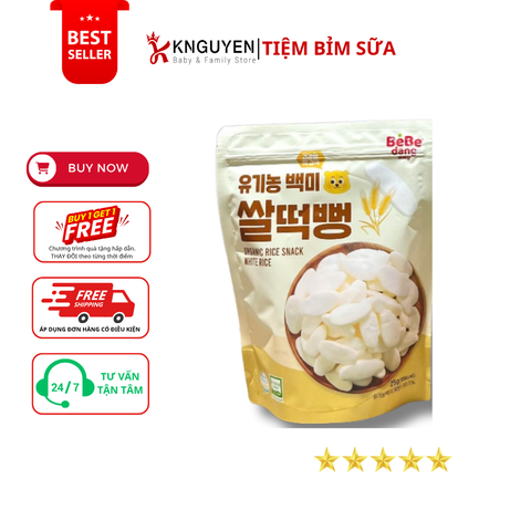  [6M+] Bánh Gạo Hữu Cơ Miếng Bebedang 25g 
