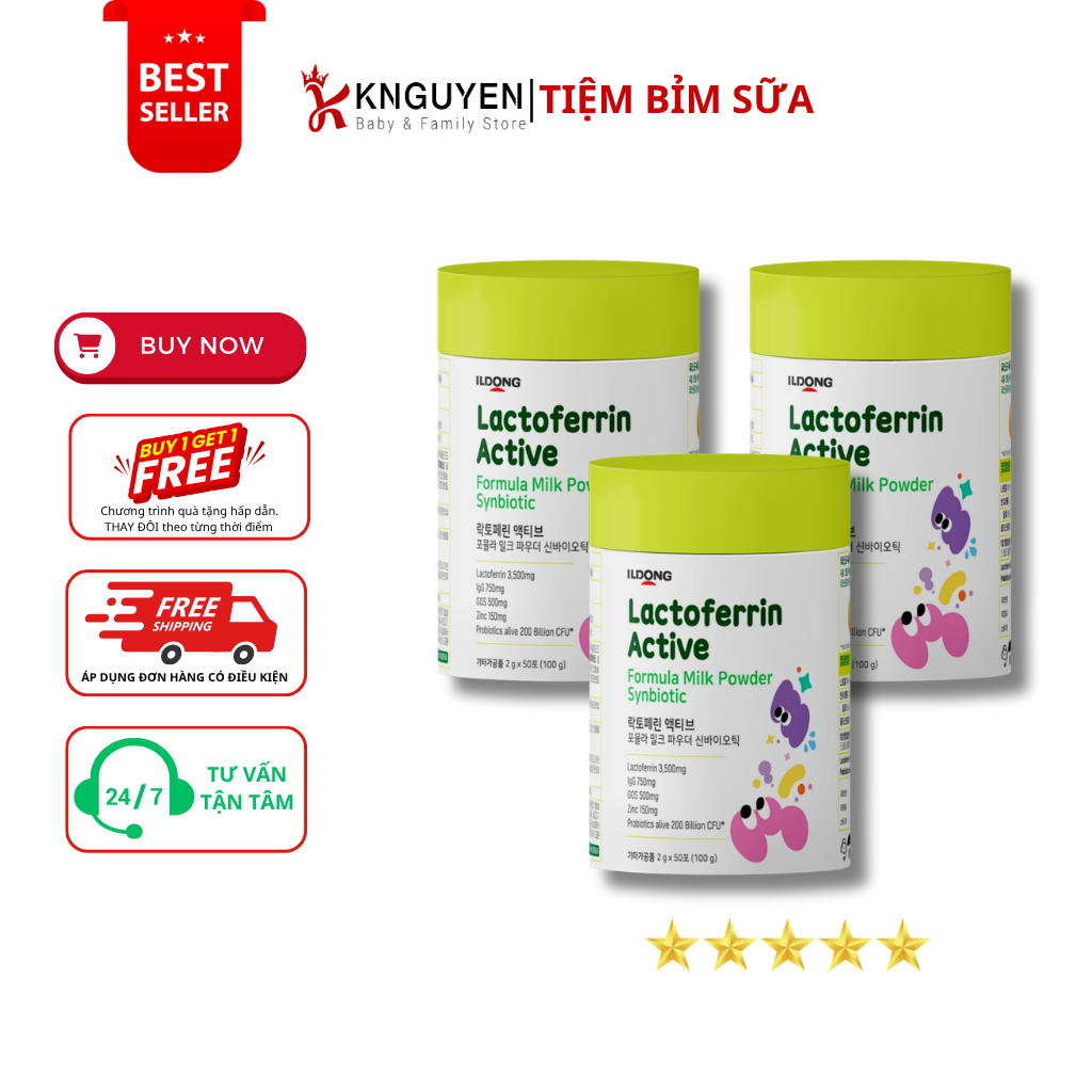  Lactoferrin Active Ildong (2g x 50 gói) 