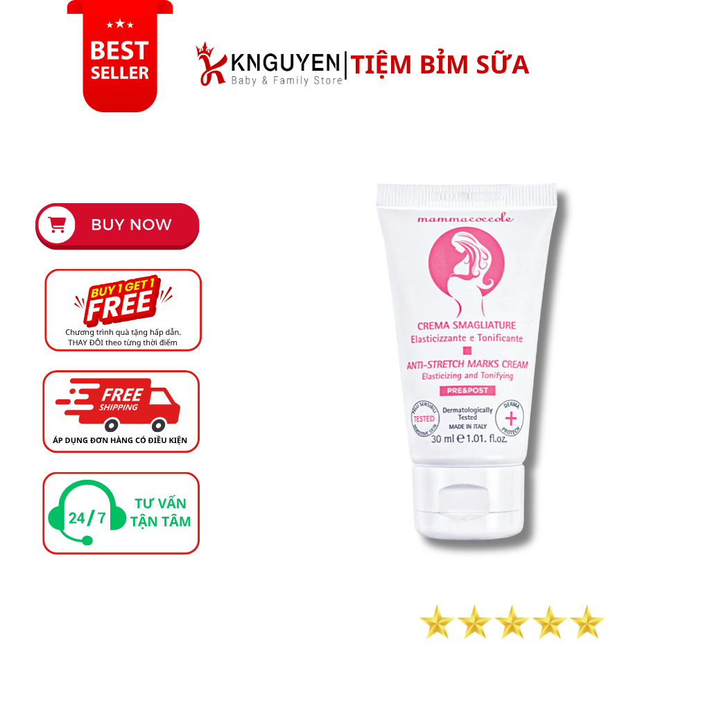  Kem chống rạn da và làm mờ sẹo mamacocole 30ml 