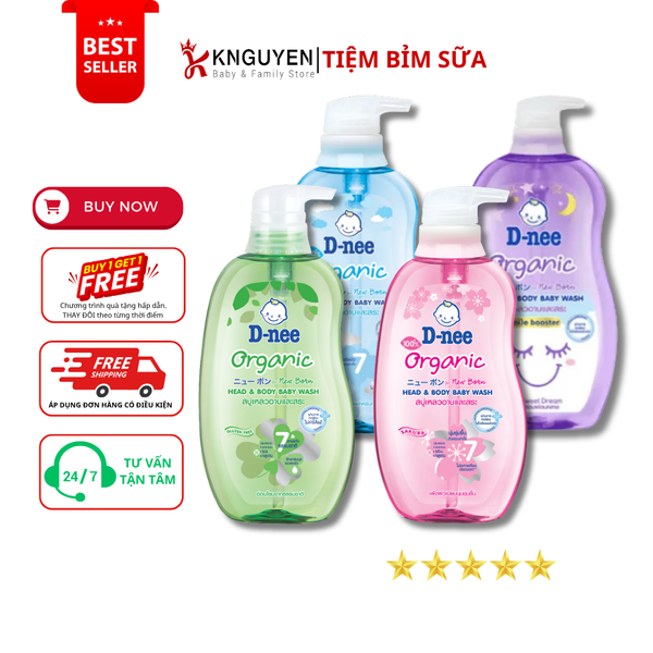  Tắm Gội Toàn Thân Em Bé Baby D-Nee 380ml 