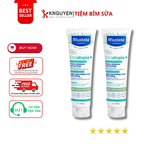  Kem Dưỡng Da Chàm Thể Tạng (Viêm Da Cơ Địa) Mustela 150ml 