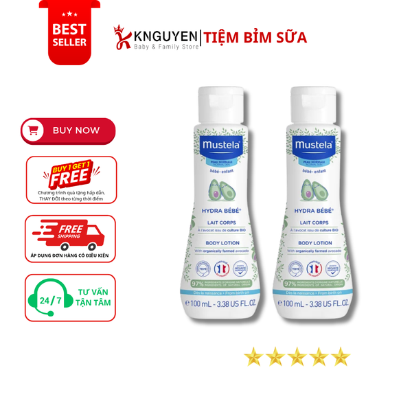  Kem dưỡng thể Mustela Hydra Bebe Body Lotion - 100ml 