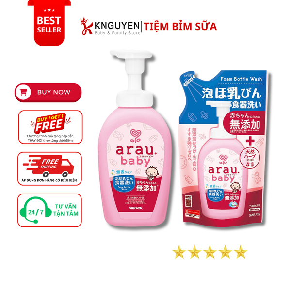  Nước rửa bình sữa Arau Baby 500ml 