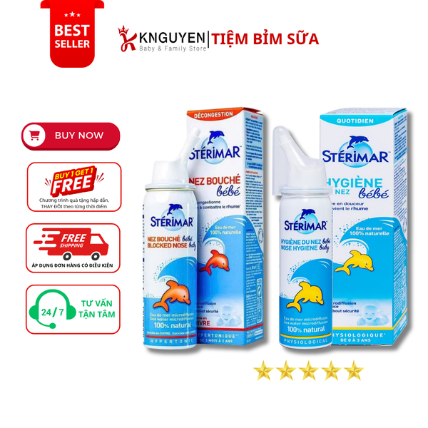  Xịt Muối Biển Cá Heo Sterimar 