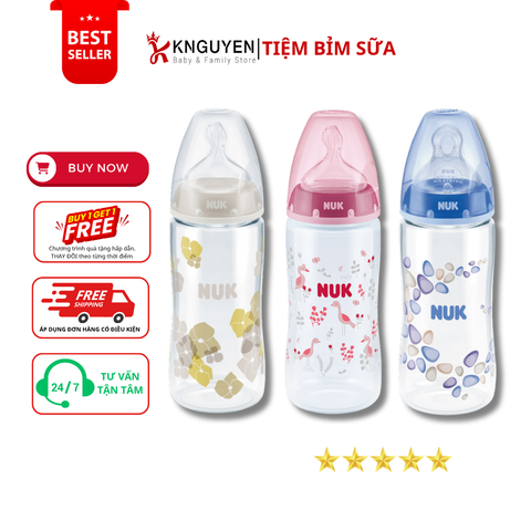  Bình sữa NUK Premium Choice+ nhựa PP kèm núm 300ml 
