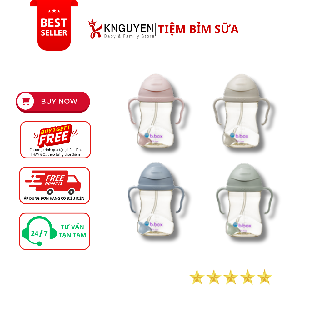  Bình Nước PPSU 360 Độ B.Box - Sippy Cup ( 240ml ) 
