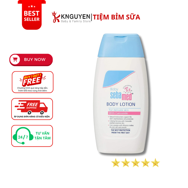  Sữa Dưỡng Ẩm Toàn Thân Cho Bé Sebamed pH5.5 (200ml) 