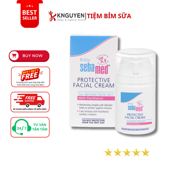  Kem Dưỡng Bảo Vệ Da, Ngăn Ngừa Chàm Sữa Sebamed (50ml) 
