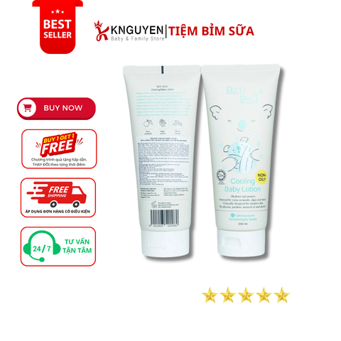  Kem Dưỡng Da Cho Bé Bzu Bzu Dịu Mát Da Tuýp 200ml 