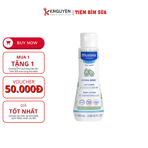  Kem dưỡng thể Mustela Hydra Bebe Body Lotion - 100ml 