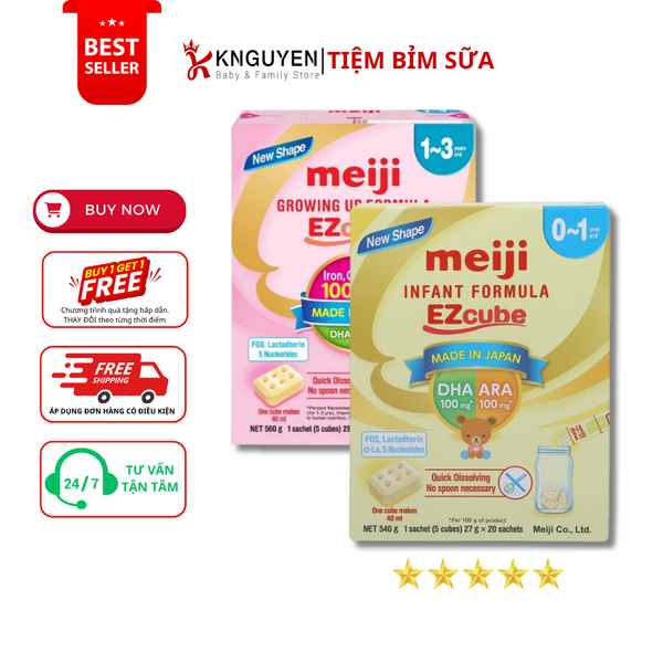  Sữa Meiji Infant Formula Ezcube  thanh  (20 Thanh) Hàng NK 