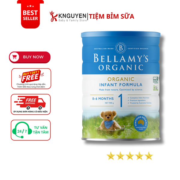  Sữa Công Thức Hữu Cơ Bellamy's Organic 900g 