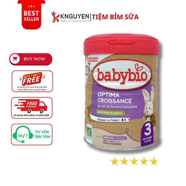  Sữa Bò Hữu Cơ Babybio Optima Bổ Sung Lợi Khuẩn 800g 