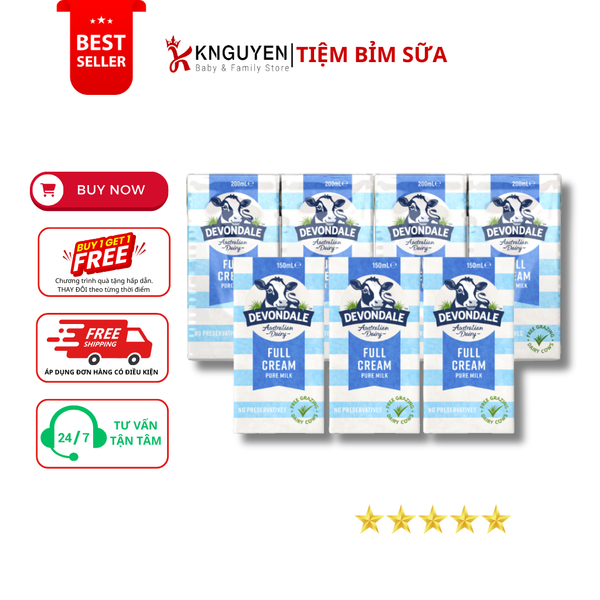  Sữa nước Devondale nguyên kem Úc 