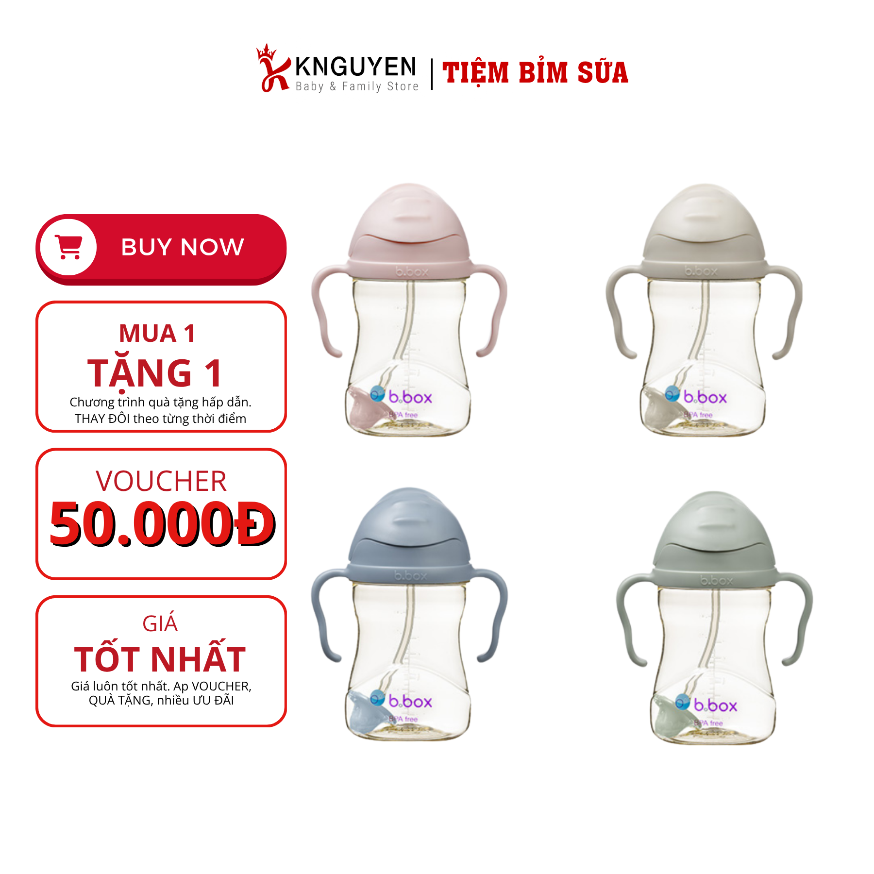  Bình Nước PPSU 360 Độ B.Box - Sippy Cup ( 240ml ) 