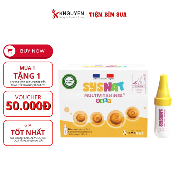  VTM tổng hợp Sysnat - Pháp ( trẻ 6-36 tháng) 