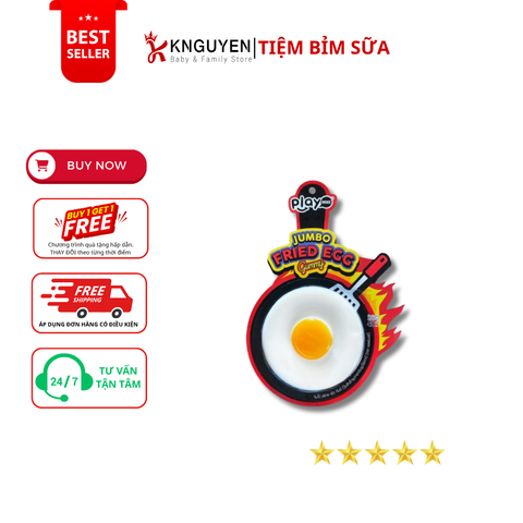  Kẹo Dẻo Hình Trứng Chiên Jumbo Frỉed Egg (48g) 