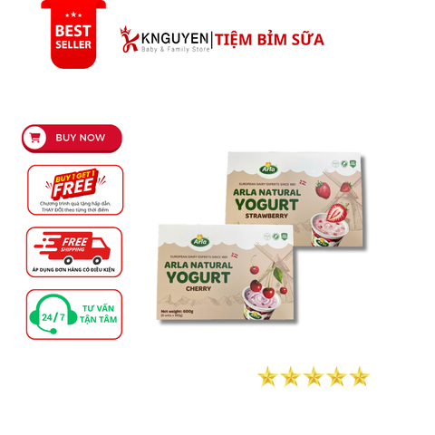  [12M+] Sữa Chua Nguội Arla Natural Yogurt  (100g x 6) 
