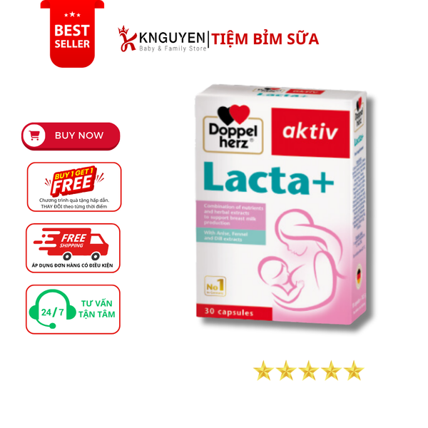 Viên Uống Cải Thiện Sữa Mẹ Lacta Doppelherz Hộp 30 Viên 