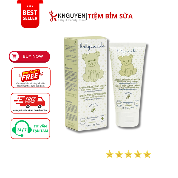  Kem xua muỗi Babycoccole 75ml (0m+) 