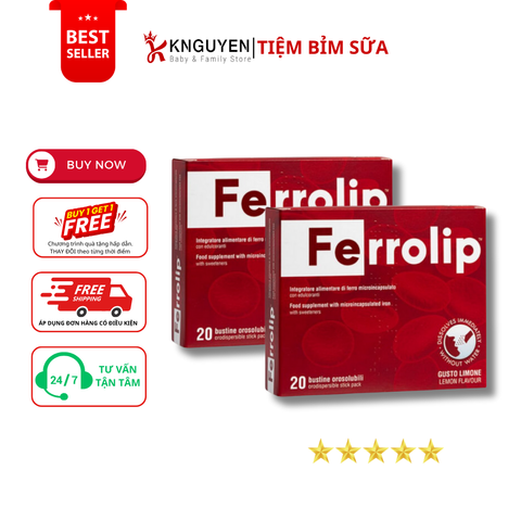  Sắt Sinh Học Ferrolip Dạng Gói Cho Người Lớn 