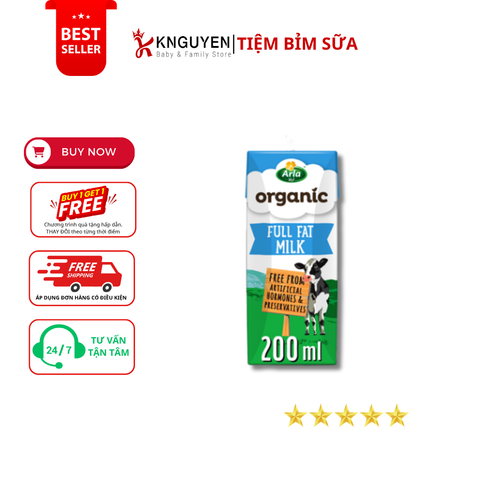  Sữa Tươi Hữu Cơ Arla Full Fat Milk 200ml 