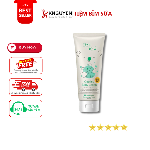  Kem Dưỡng Da Cho Bé Bzu Bzu Dịu Mát Da Tuýp 200ml 