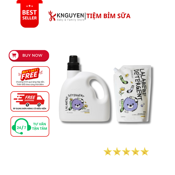  Nước xả thuần chay Lalabebe K-mom Hàn Quốc 