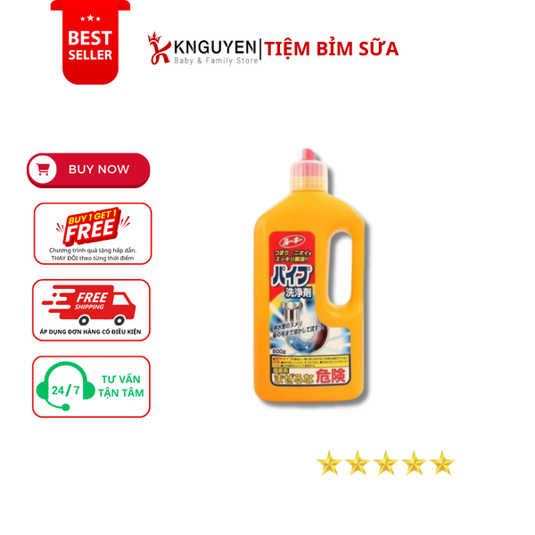  Dung Dịch Thông Tắc Đường Ống Rocket Nhật Bản (800g) 