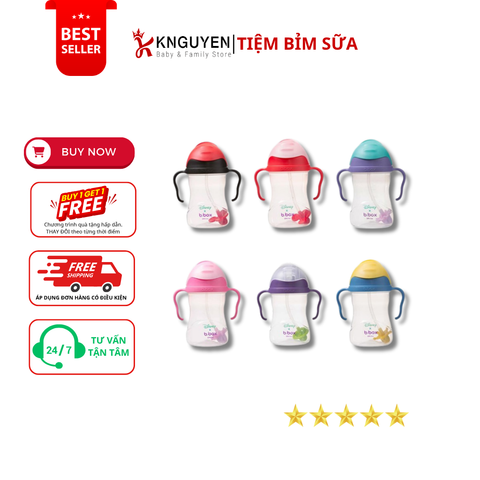  Bình tập uống BboxDisney Weighted Straw Sippy Cup 240ml (6M+) 