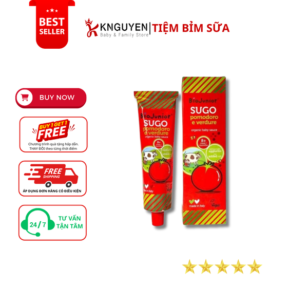  Sốt cà chua hữu cơ cho bé Bio Junior 150g 