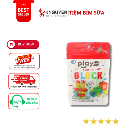  Kẹo Dẻo Playmore Xếp Hình Gói 64g 