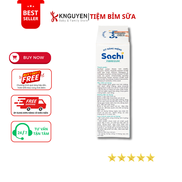  Xịt răng miệng Sachi - Việt Nam - Lọ 30ml 
