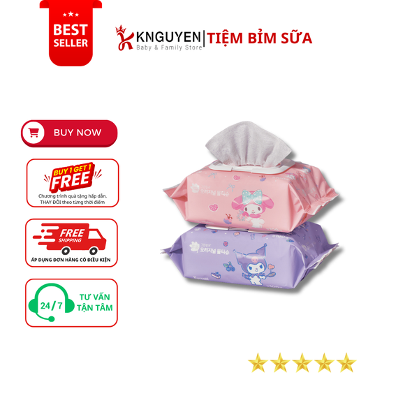  KHĂN GIẤY ƯỚT SANRIO (100 tờ) 